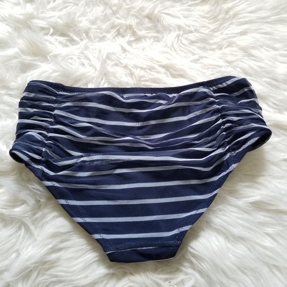 J Crew Striped Ruched Swim Bikini Bottom - Picture 6 of 6